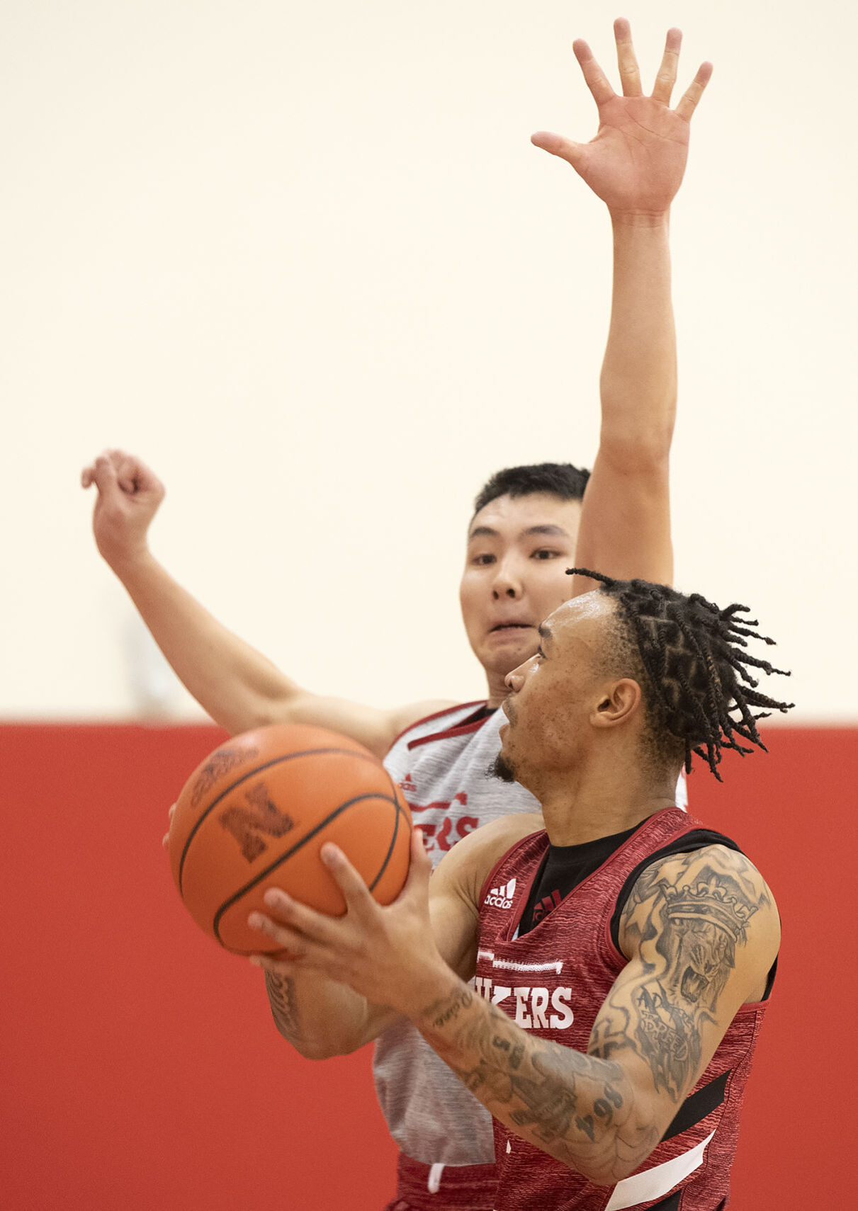 NU men's basketball practice, 10.5
